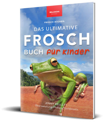 Cover von „Das Große Froschbuch für Kinder“ mit farbenfrohem Frosch