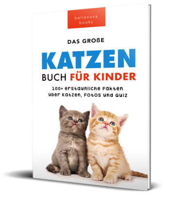 Cover des Ultimativen Katzen-Buchs für Kinder in 3D-Ansicht