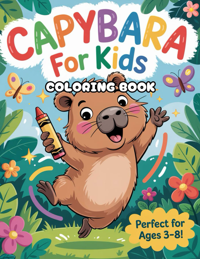 Capybara Coloring Book for Kids