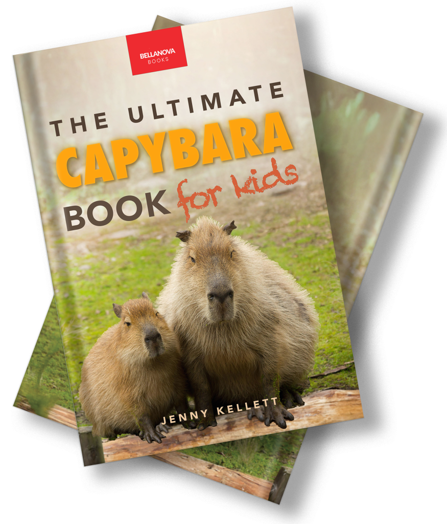 The Ultimate Capybara Book for Kids cover with facts and quiz